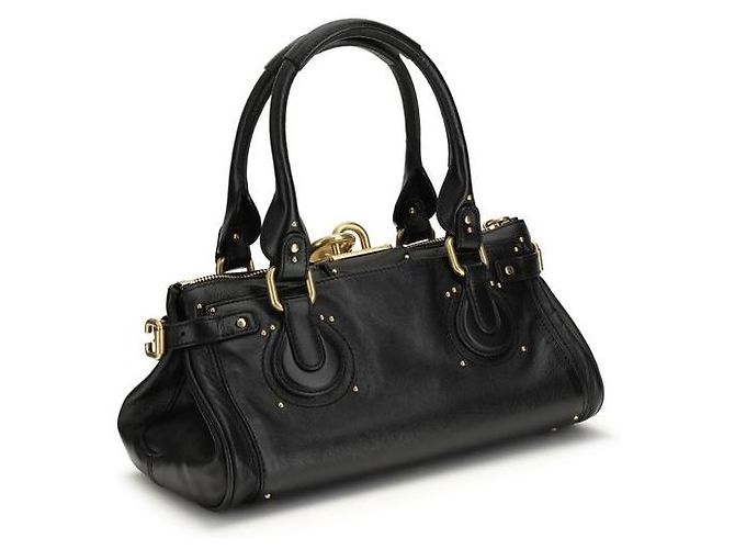Chloé Schultertasche aus schwarzem Büffeleder - Ansicht 3