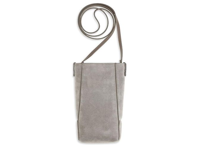 Brunello Cucinelli Bos Taurus andere Accessoires aus grauem Kalbsleder - Ansicht 2