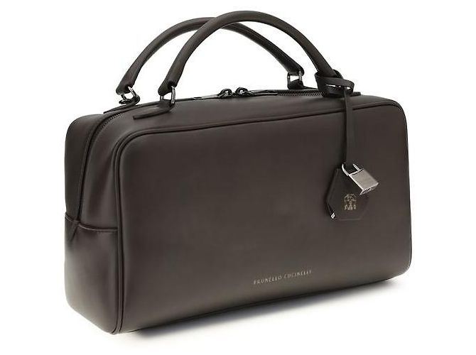 Brunello Cucinelli Borsa a tracolla Bos Taurus in pelle di vitello marrone - vista 2