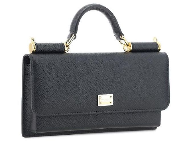 Dolce & Gabbana Borsa a tracolla Bos Taurus in pelle di vitello nera - vista 2
