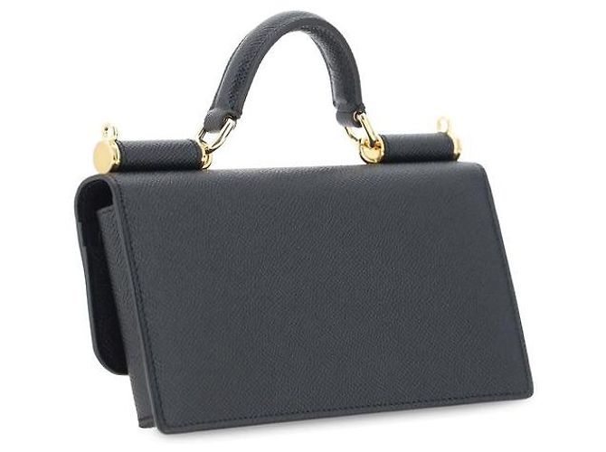Dolce & Gabbana Borsa a tracolla Bos Taurus in pelle di vitello nera - vista 3