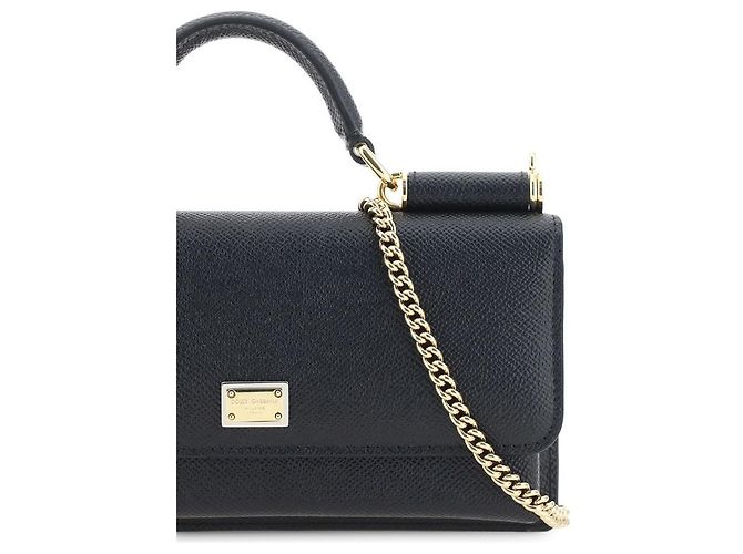 Dolce & Gabbana Borsa a tracolla Bos Taurus in pelle di vitello nera - vista 4
