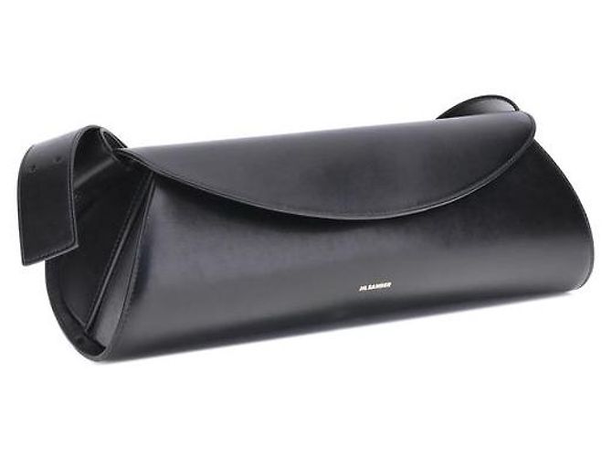 Jil Sander Borsa a tracolla Bos Taurus in pelle di vitello nera - vista 2