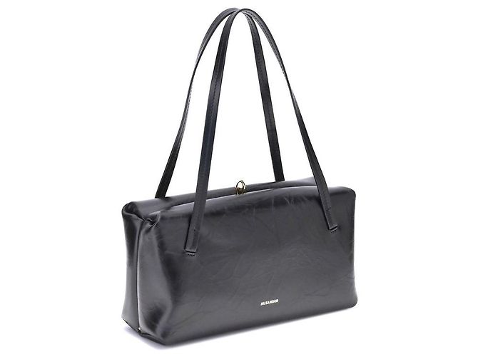 Jil Sander Borsa a tracolla Bos Taurus in pelle di vitello nera - vista 2