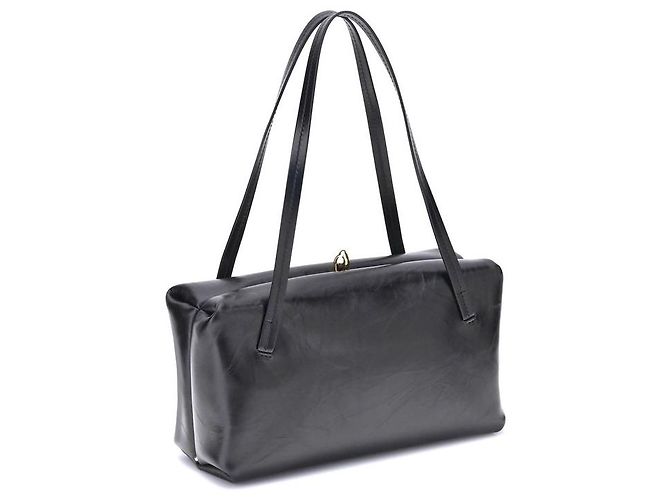 Jil Sander Borsa a tracolla Bos Taurus in pelle di vitello nera - vista 3