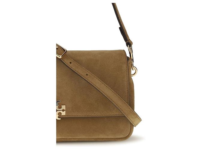 Tory Burch Borsa a tracolla in pelle beige - vista 4