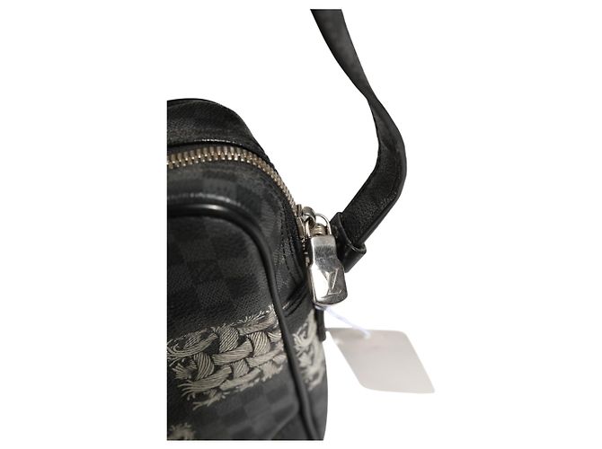 Louis Vuitton Borsa a tracolla Amazon Christopher Nemeth in Canvas Damier Graphite nero - vista 6