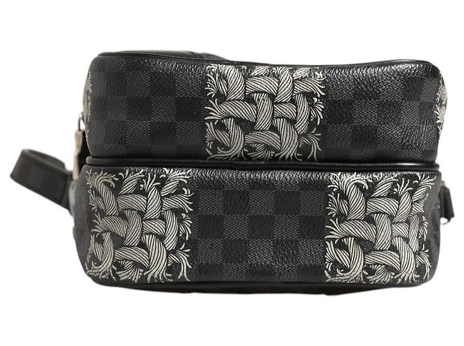 Louis Vuitton Borsa a tracolla Amazon Christopher Nemeth in Canvas Damier Graphite nero - vista 7