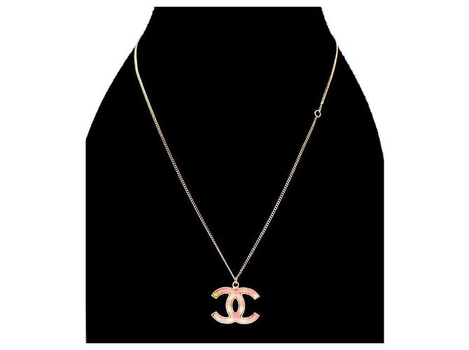 Chanel Collana Gold Pink Check - vista 5