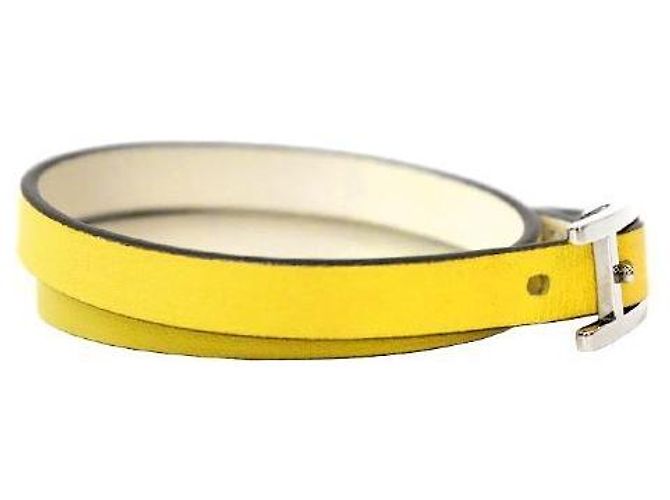 Hermès Pulsera Double Tour Bihapi Amarilla - vista 4