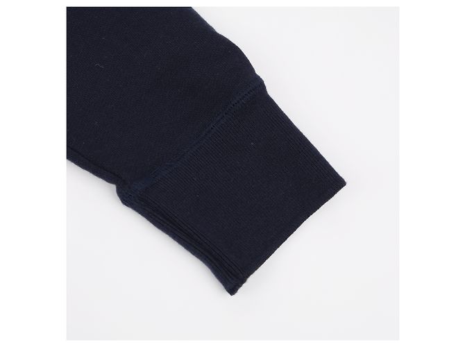 Thom Browne Sudadera de algodón con rayas diagonales clásicas para hombre - Navy - vista 7