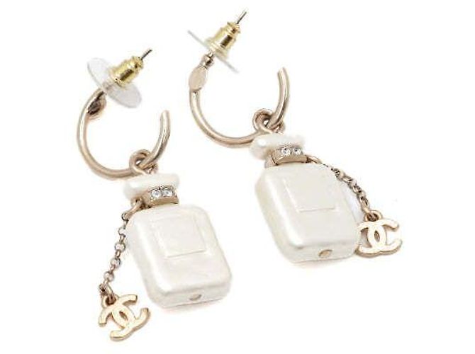 Chanel Mini CC Ohrringe mit Perlen und Perfume-Kristallen - Ansicht 4