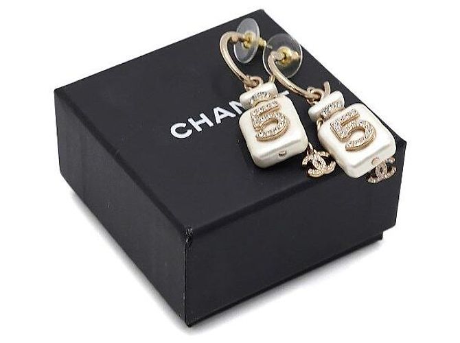 Chanel Mini CC Ohrringe mit Perlen und Perfume-Kristallen - Ansicht 5
