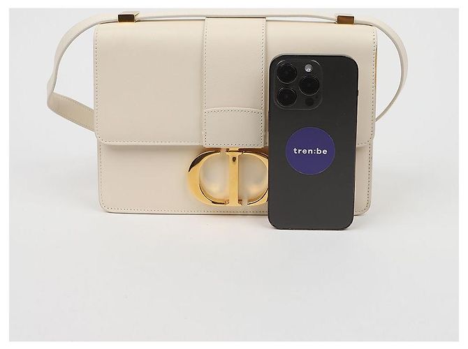 Dior Borsa a tracolla Mountain Leather Box White Gold - vista 10
