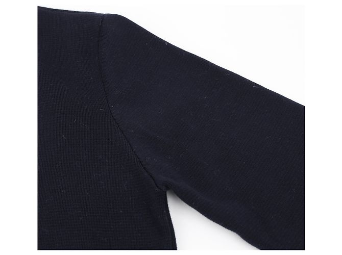 Thom Browne Cotton Crepe Milano Stitch Pullover Navy - view 12