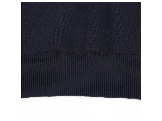 Thom Browne Cotton Crepe Milano Stitch Pullover Navy - view 16