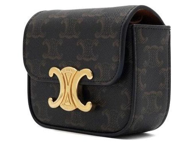 Céline Mini Clutch in Tela Triomphe - Borsa a tracolla e borsa spalla da donna - vista 3