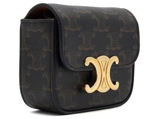 Céline Mini Clutch in Tela Triomphe - Borsa a tracolla e borsa spalla da donna - vista 4