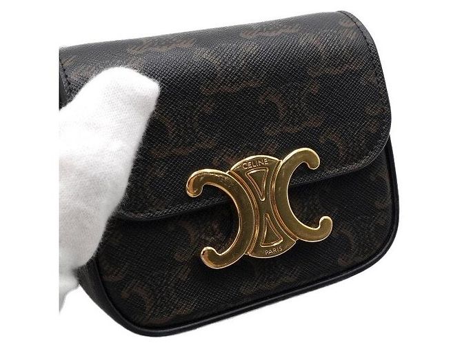 Céline Mini Clutch in Tela Triomphe - Borsa a tracolla e borsa spalla da donna - vista 9