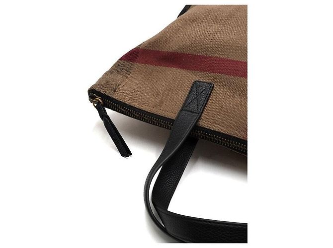 Burberry Borsa Tote e Borsa a Tracolla Pieghevole Canvas Check Amry - vista 10
