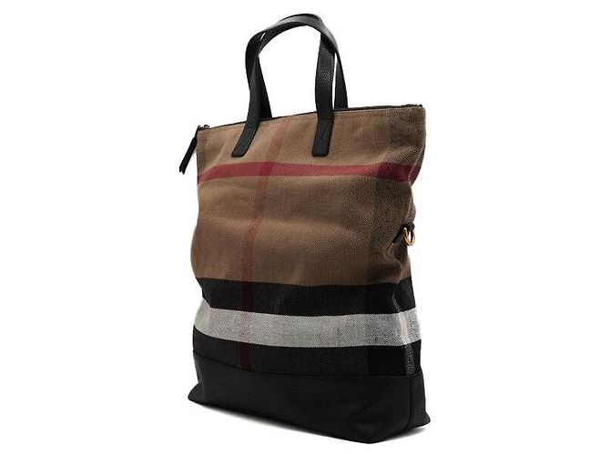 Burberry Borsa Tote e Borsa a Tracolla Pieghevole Canvas Check Amry - vista 2