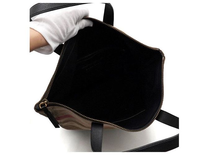 Burberry Borsa Tote e Borsa a Tracolla Pieghevole Canvas Check Amry - vista 5