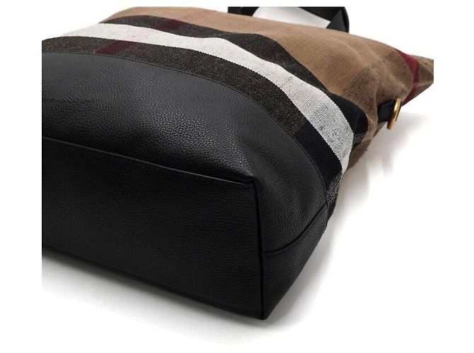 Burberry Borsa Tote e Borsa a Tracolla Pieghevole Canvas Check Amry - vista 7