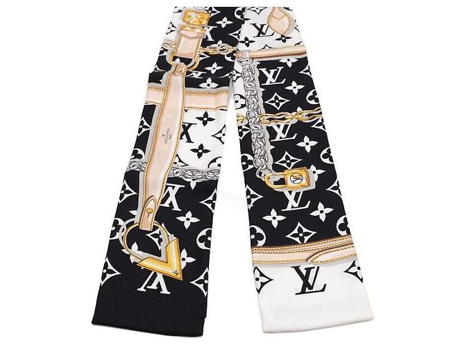 Louis Vuitton Foulard di seta Monogram Confidential - vista 3