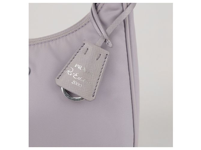 Prada Borsa Hobo Mini Re-Nylon Re-edition Wisteria - vista 3