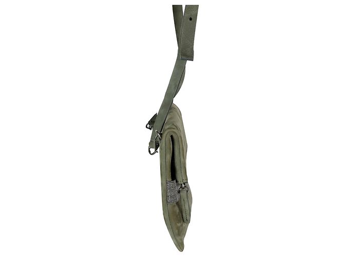 Brunello Cucinelli Borsa a tracolla pouch in nubuck - vista 2