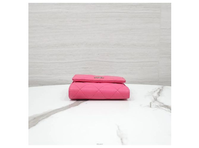 Chanel Billetera Classic Small Flap Snap Caviar Pink - vista 8