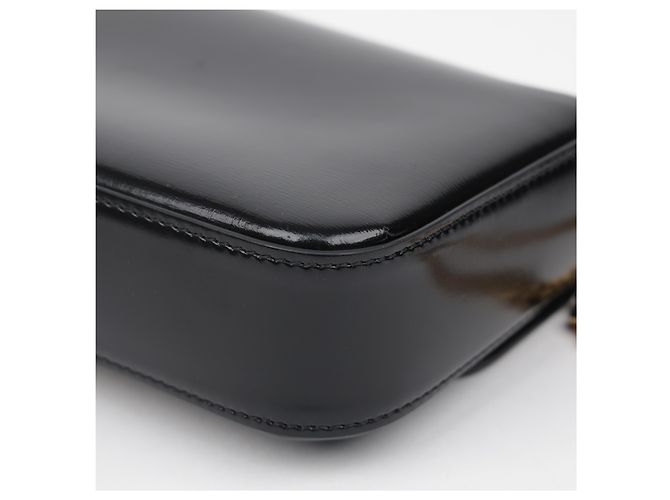 Céline Borsa a tracolla Claude Chain da donna in vitello nero - vista 10
