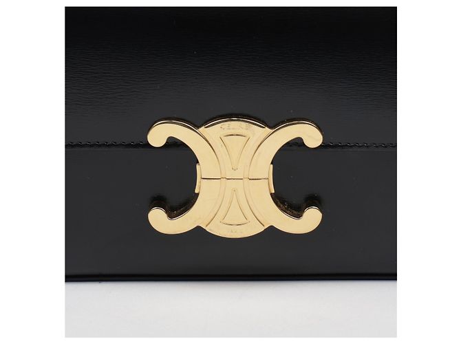 Céline Borsa a tracolla Claude Chain da donna in vitello nero - vista 2