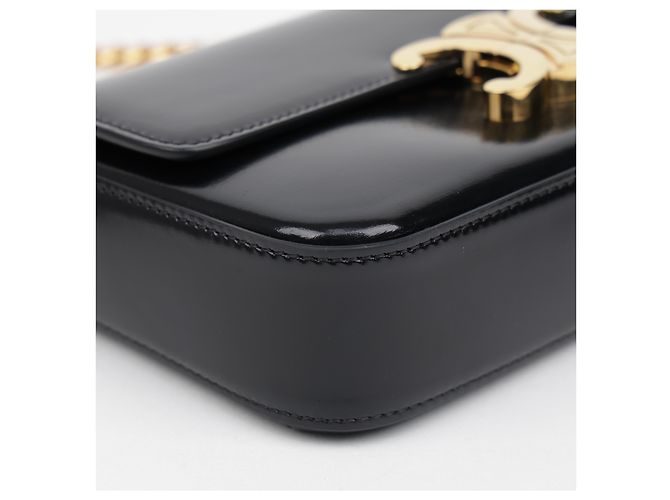 Céline Borsa a tracolla Claude Chain da donna in vitello nero - vista 5