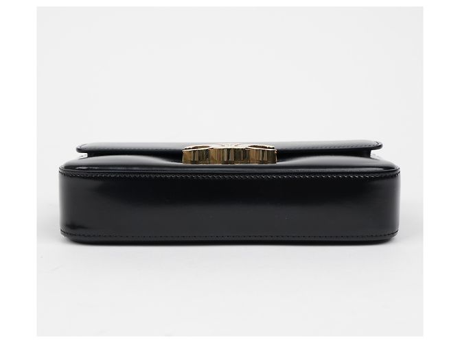 Céline Borsa a tracolla Claude Chain da donna in vitello nero - vista 6