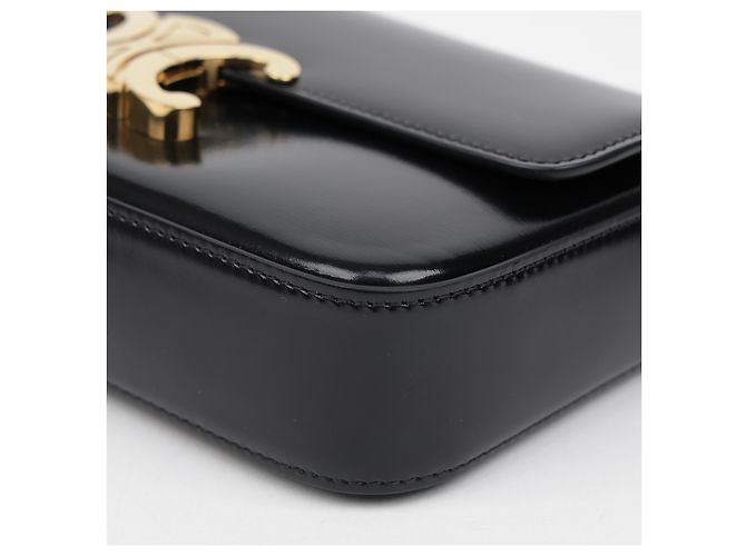 Céline Borsa a tracolla Claude Chain da donna in vitello nero - vista 7