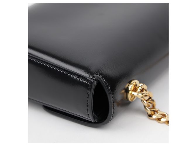 Céline Borsa a tracolla Claude Chain da donna in vitello nero - vista 9