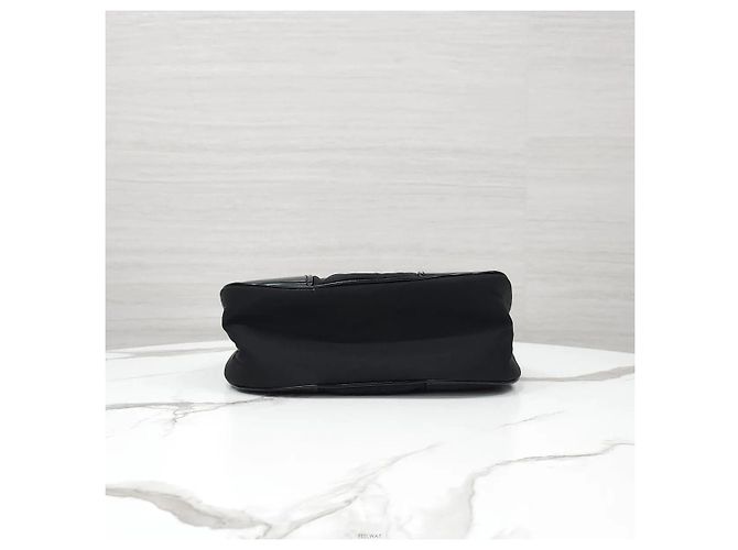 Bolsa de mão Prada de nylon e couro marrom - vista 7