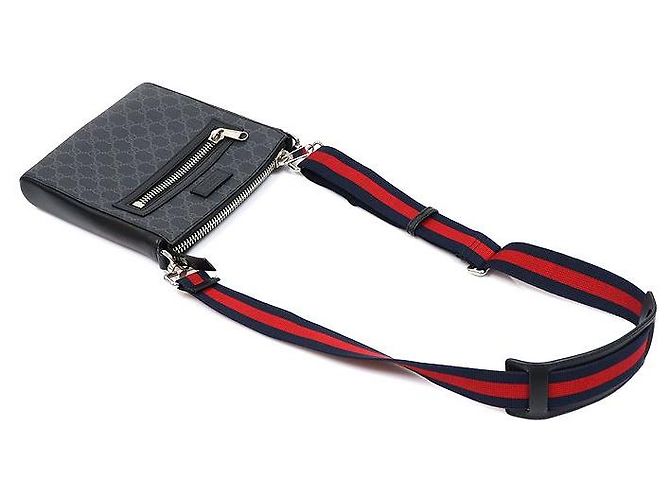 Gucci Borsa a Tracolla Piccola GG Supreme Canvas Web Stripe - vista 3
