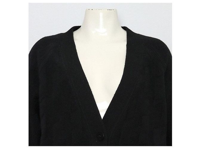 Hermès Langärmeliger Wollstrick-Cardigan mit Motif Season - Ansicht 2