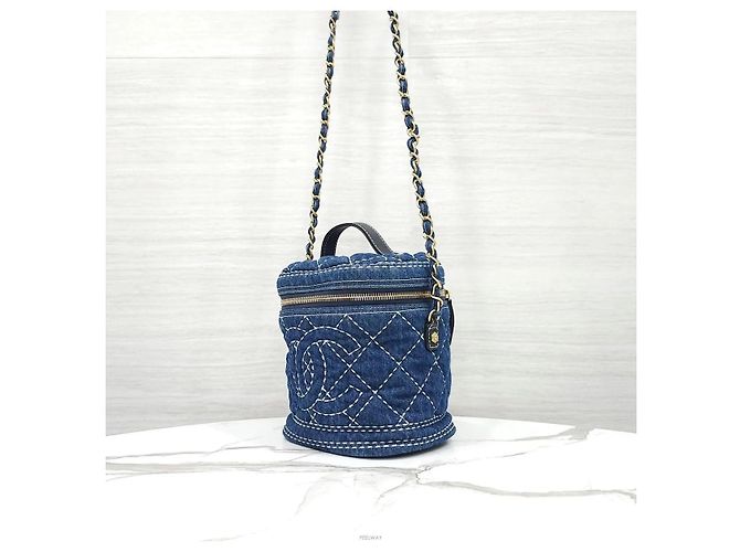 Chanel Gesteppte Denim Vanity Chain Shoulder Bag Serie - Ansicht 2