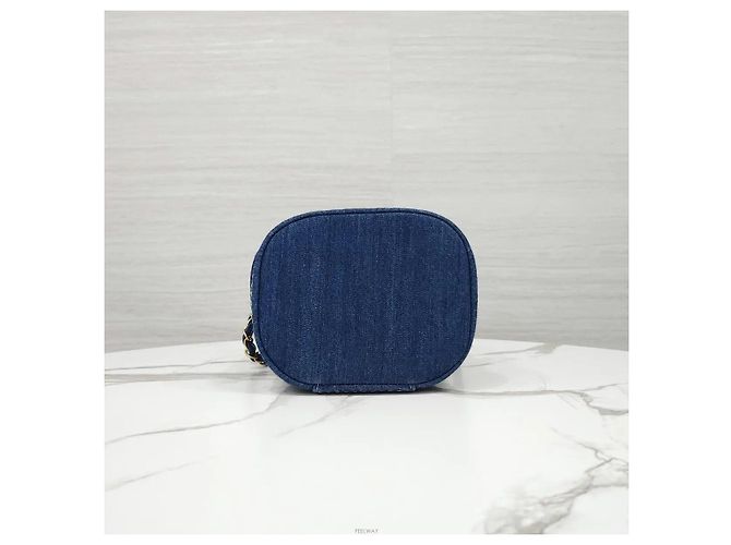 Chanel Gesteppte Denim Vanity Chain Shoulder Bag Serie - Ansicht 7