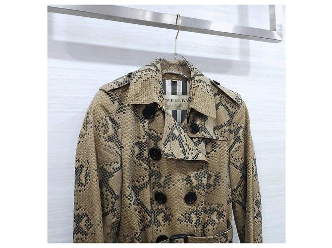 Burberry Gabardina con estampado de pitón - vista 3