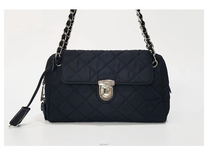 Prada Bolsa de Ombro com Corrente Pocono acolchoada - vista 2