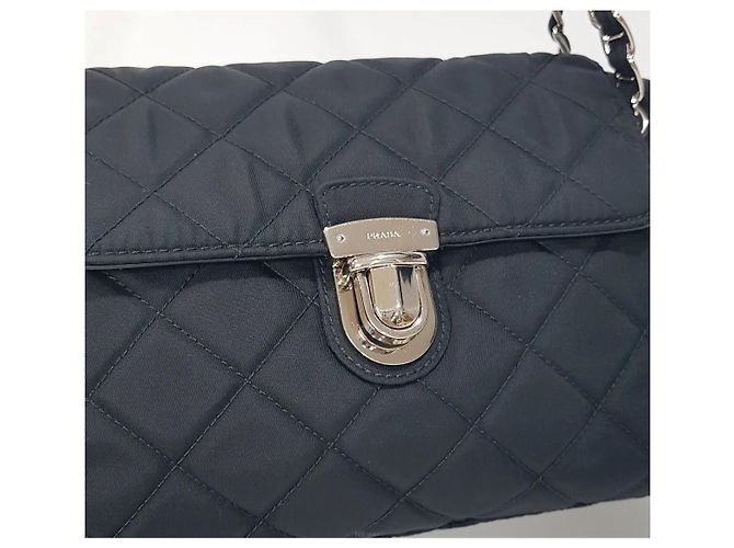 Prada Bolsa de Ombro com Corrente Pocono acolchoada - vista 3
