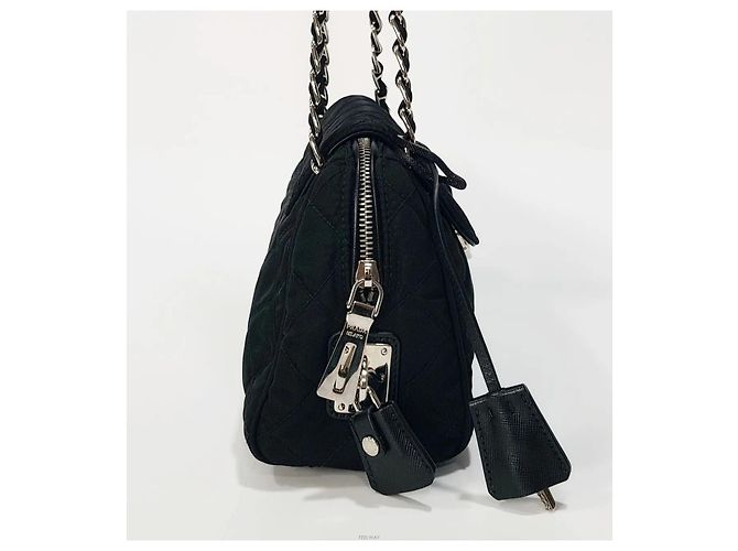Prada Bolsa de Ombro com Corrente Pocono acolchoada - vista 4