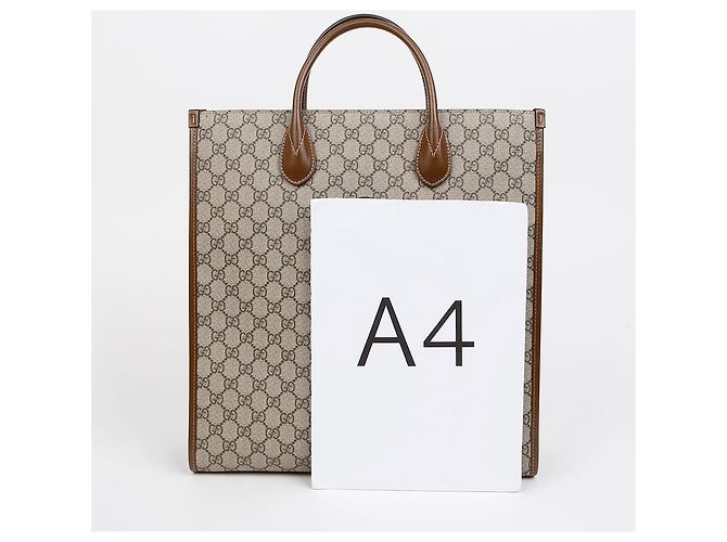 Gucci Borsa Tote Media Interlocking Marrone - vista 10