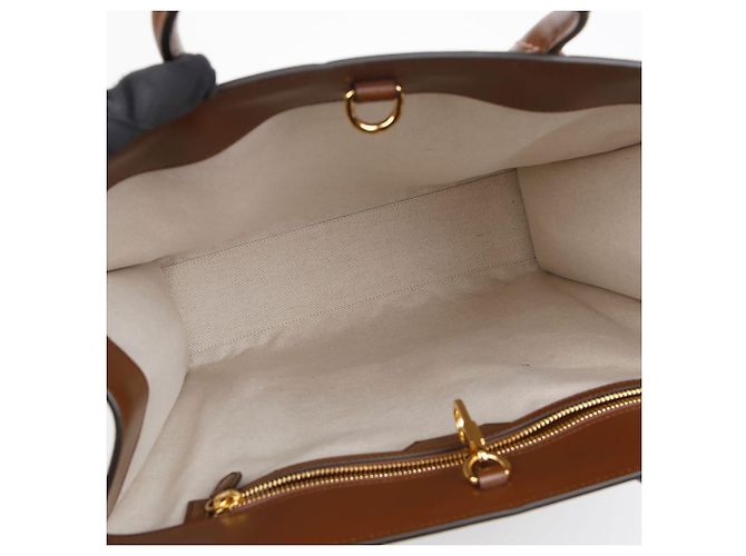 Gucci Borsa Tote Media Interlocking Marrone - vista 12