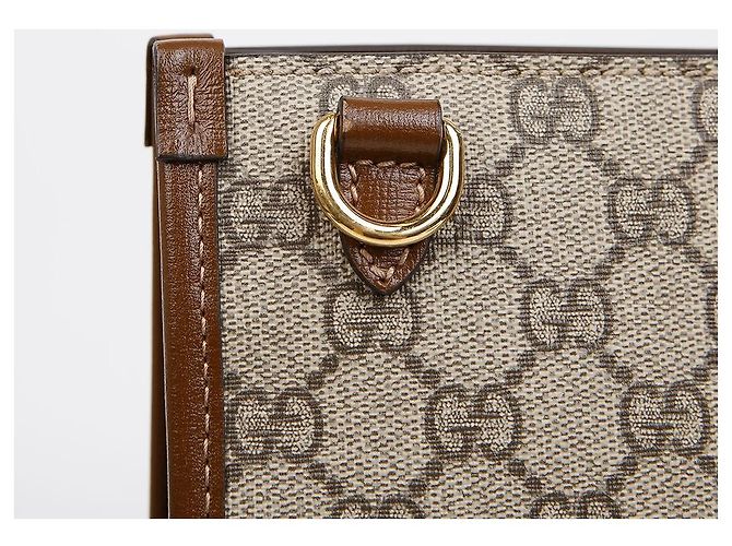 Gucci Borsa Tote Media Interlocking Marrone - vista 6