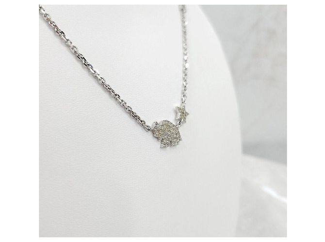 Dior Collana in argento con logo in cristalli cubici - vista 4